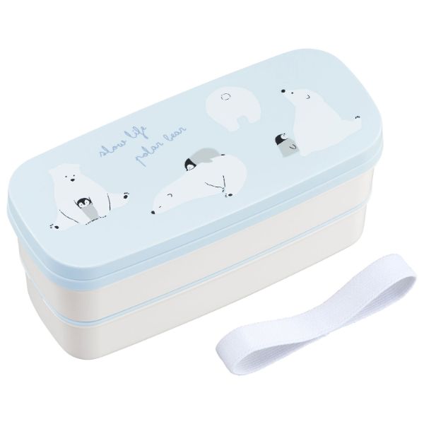 弁当容器 polarbear(ポーラーベア) ランチボックス二段(仕切付) PW-28K画像