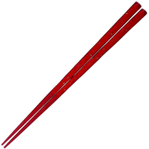 箸 21cm プレミアムアイ トラディショナルライン 香華 木製 天然木 漆 レッド画像