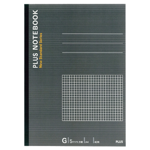 ﾉｰﾄﾌﾞｯｸ A4 G罫5mm方眼 40枚 ｸﾞﾚｰ 1冊画像