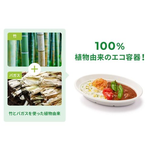 カレー容器 ABカレー C-1 ラミ パックスタイル 透明なパックに入ったカレー容器が側面から見える状態