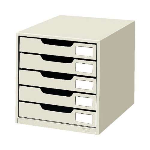 レターケーススチール引き出しタイプＡ４縦　両引５段画像