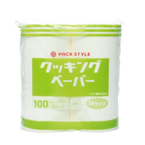 キッチンペーパー PSクッキングペーパー Mサイズ 100カット×2ロール パックスタイル画像