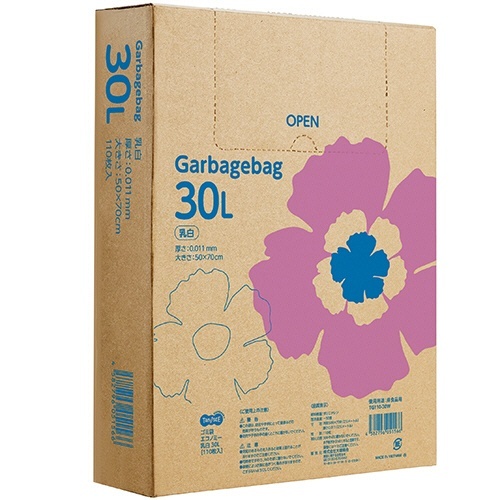 ゴミ袋エコノミー 乳白 30L BOXタイプ 1箱(110枚)画像