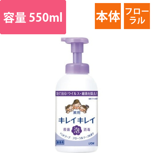 キレイキレイ泡ハンドS　フローラルS本体550ml画像
