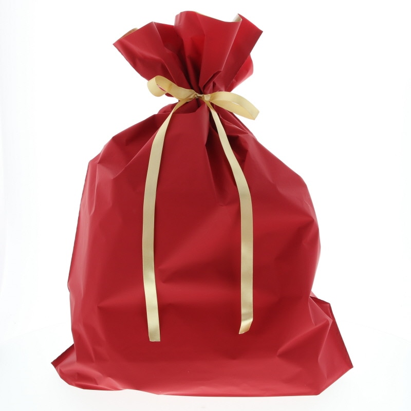 ＦＫ２４０１　梨地巾着袋　レッドＬＬ　２０枚入画像