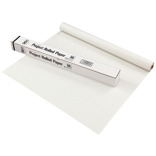 ｵｷﾅ ﾌﾟﾛｼﾞｪｸﾄﾛｰﾙ 788×30m巻 50mm方眼 白 1本画像