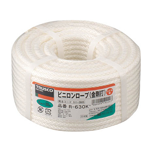 ﾋﾞﾆﾛﾝ金剛打ﾛｰﾌﾟ 6mm×30m ｺｲﾙ巻 1巻画像