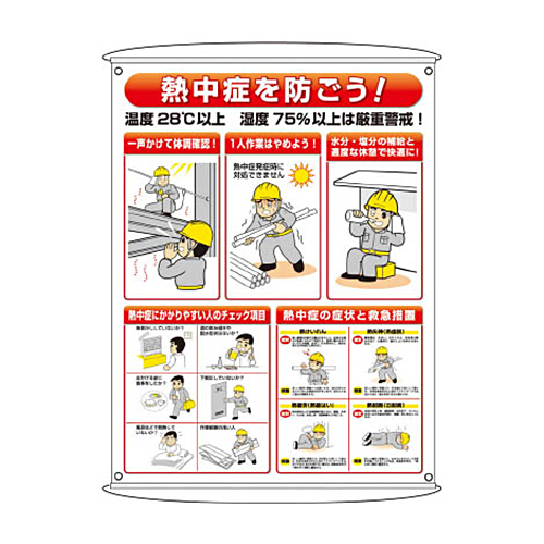 熱中症予防対策集合標識 1枚画像