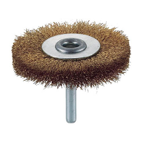 軸付ﾎｲｰﾙﾌﾞﾗｼ(軸径6mm)(真鍮) 線径0.15mm 外径65mm 1個画像