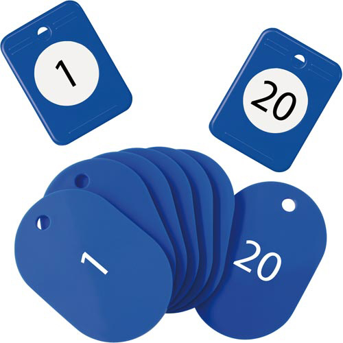 クロークチケット　１－２０番　青