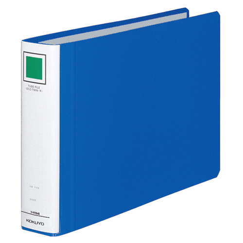 ﾁｭｰﾌﾞﾌｧｲﾙ(ｴｺﾂｲﾝR) A4ﾖｺ 400枚収容 40mmとじ 背幅55mm 青 1冊画像