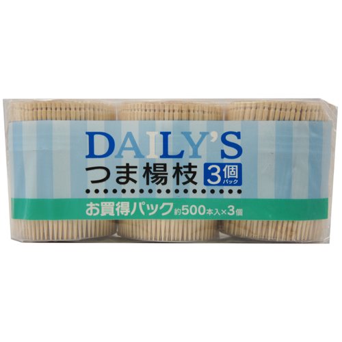 食品消耗資材 デイリーズ楊枝SL-500 3個入 大和物産画像