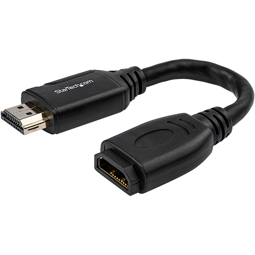 HDMI延長ｹｰﾌﾞﾙ 4K/60Hz 15cm ﾌﾞﾗｯｸ 1本