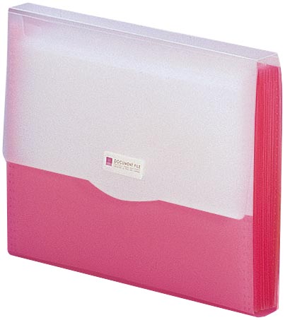 ドキュメントファイル　１３ポケット　レッド　１０冊