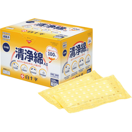 ﾊｸｼﾞｳ 清浄綿AII 1箱(100包)画像