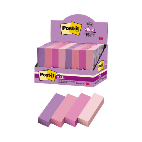 強粘着マルチカラー７　５０×１５　４色　３２冊画像