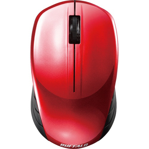 無線 BlueLED 3ボタン スタンダードマウス レッド 1セット(10個)