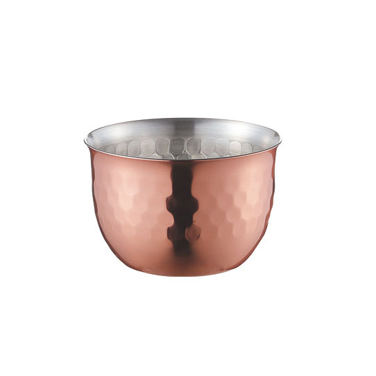 コップ 華ぐいのみ 90ml 銅ミラー槌目 田辺金具