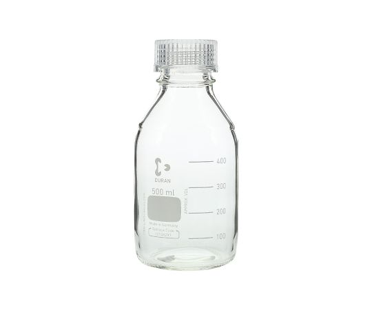 ねじ口瓶丸型(デュラン(R))　透明キャップ付　500mL画像