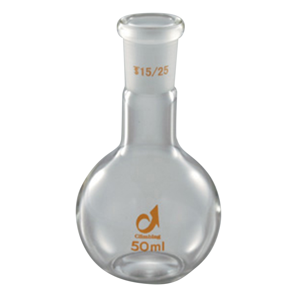 共通摺合短首平底フラスコ　50mL　TS15／25画像