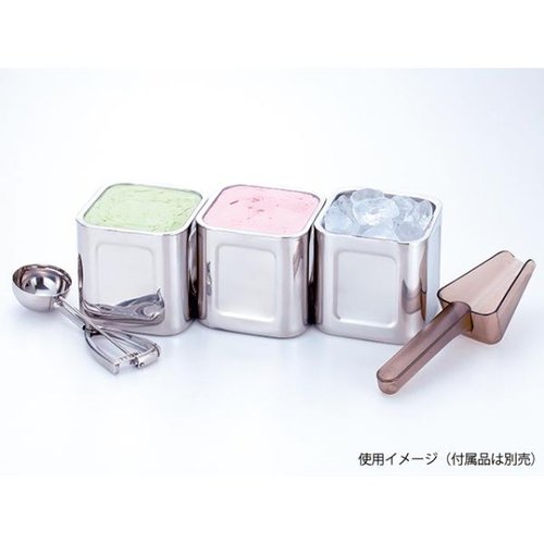 UK 角・深型キッチンポット・ダブルウォール15cm(セット) YUKIWA 美しい光沢のあるダブルウォールデザインが際立つ角型のキッチンポット