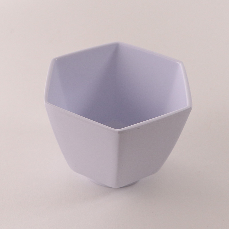 メラミン食器 No.79W 六角小鉢 (白) エンテック画像