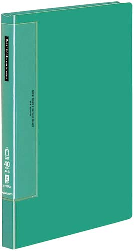 クリヤーブックＷＣ　固定式Ａ４縦４０Ｐ緑４冊画像