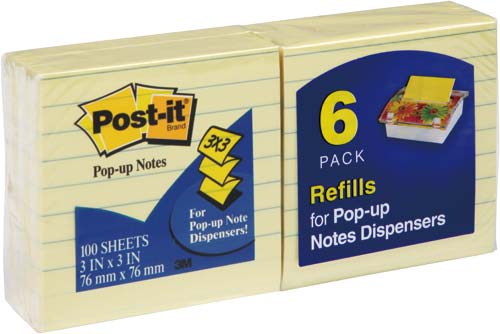 ポストイット　ポップアップ　詰替　罫線　６冊×１２画像