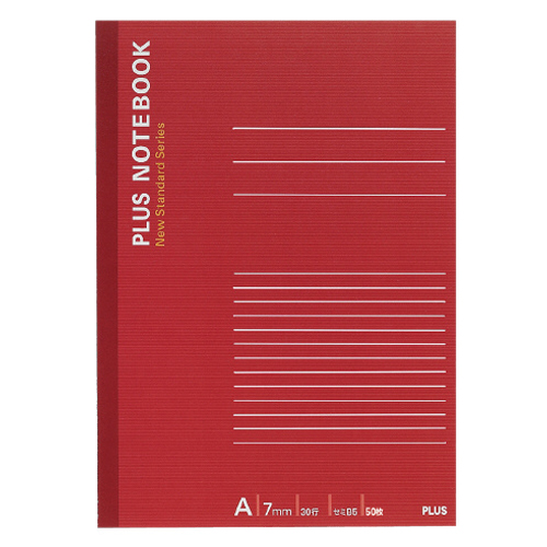 ﾉｰﾄﾌﾞｯｸ ｾﾐB5 A罫7mm 30行 50枚 ﾚｯﾄﾞ 1冊画像