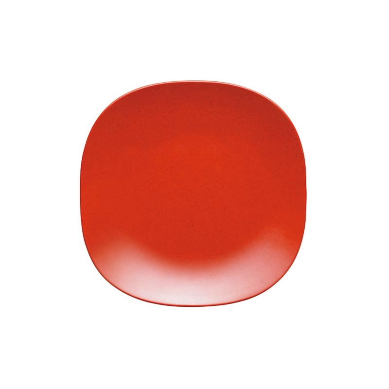 メラミン食器 カフェプレートセレクション 26cmスクウェアプレート SS-10 赤マーブル(R) 台和画像