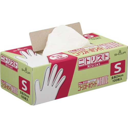 ニトリスト・ホワイト１００枚入　ホワイト　Ｓ　１箱画像