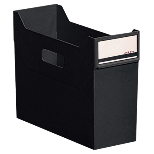 ﾘｸｴｽﾄ ｽﾀｯｸﾎﾞｯｸｽ A4ﾖｺ 背幅117mm 黒 1個画像