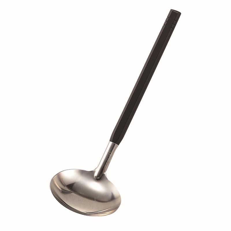 調理道具 和色 玉杓子 穴なし 黒檀色(コクタン)画像