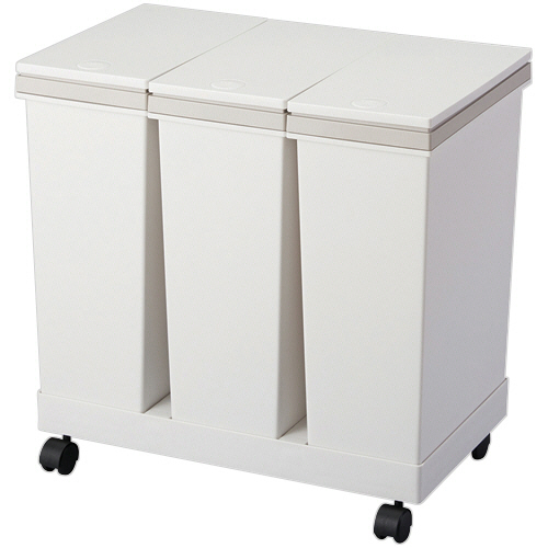 横型3分別ﾜｺﾞﾝﾍﾟｰﾙ (20L×3個) ﾎﾜｲﾄ 1台