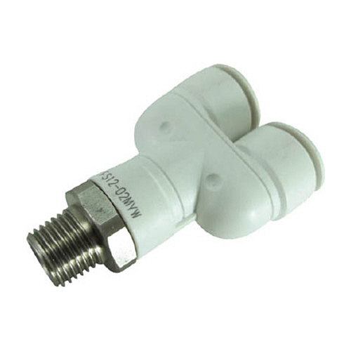 ﾀｯﾁｺﾈｸﾀｰﾌｧｲﾌﾞ ﾒｲﾙﾌﾞﾗﾝﾁﾜｲ(ﾎﾜｲﾄﾎﾞﾃﾞｨｰ)12mm･R1/4 1個画像