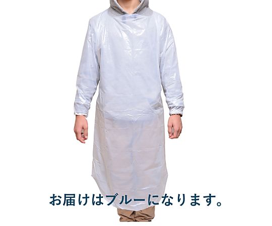PEガウン ゴムタイプ ブルー 1ケース（20枚×10小箱入）画像