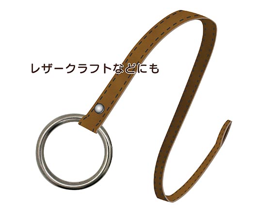 ステンレス　リング　内径40mm×線径6mm 光沢のあるシルバーのリングが真上から見える状態