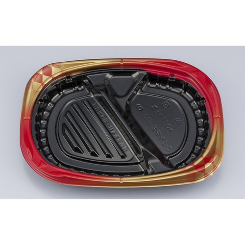 シーピー化成 弁当容器 CBFまろん7-2 ゴルトBR 本体画像