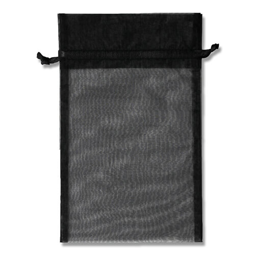 オーガンジーバッグ Ｌ ブラック １０枚画像