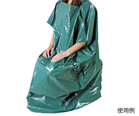 Mzコンパクトイレ ポンチョ付 濃い色合いの生地で覆われたコンパクトな形状の製品