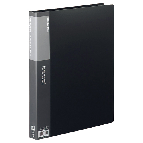 ﾘﾝｸﾞﾊﾞｲﾝﾀﾞｰ A4ﾀﾃ 30穴 45枚収容 背幅32mm ﾀﾞｰｸｸﾞﾚｰ 1冊画像