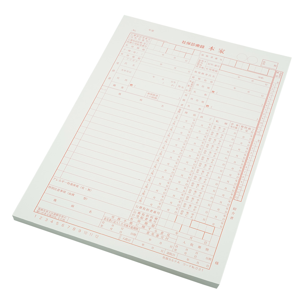 社保カルテ A4サイズ 1袋（100枚入）