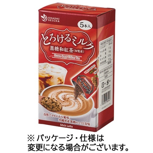 とろけるミルク 黒糖和紅茶 StickLatte 1箱(5本)画像