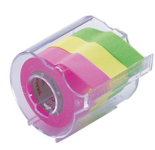 メモックロールテープ　１５ｍｍ幅　桃・黄・緑画像