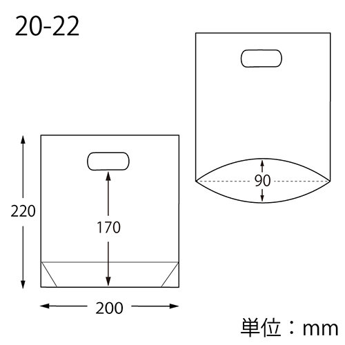 商品のお持ち帰りに！手抜き加工のポリ袋