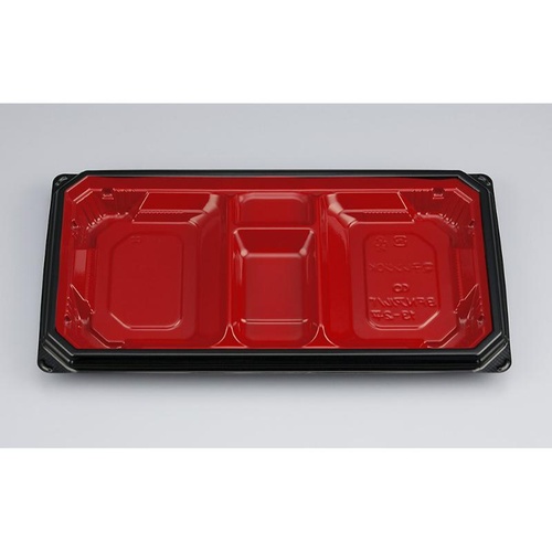 シーピー化成 弁当容器 BFNアルバ13-2平 本漆RB 本体画像