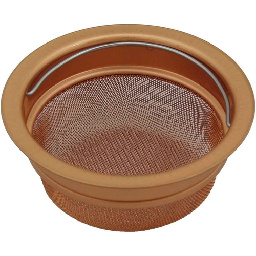 ゴミかご 排水口ストレーナー 浅型 純銅製