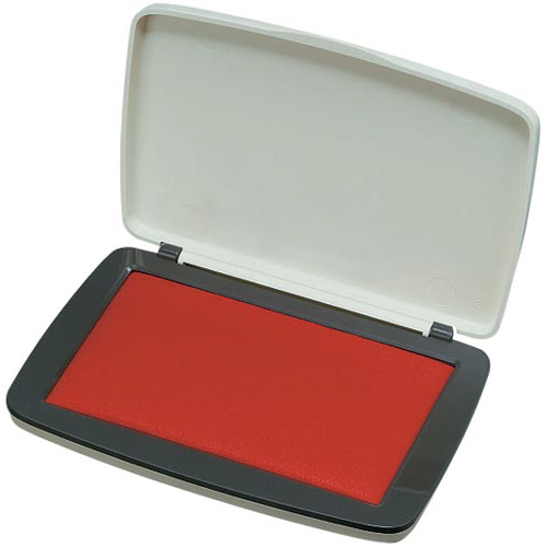 スタンプ台　顔料タイプ　中形　盤面９０×５５ｍｍ赤画像