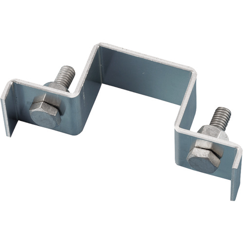 平ﾘﾌﾞ用取付金具 角型ﾎﾟｰﾙ/片面表示 金具500K-S ﾎﾟｰﾙ径50×50mm ｱﾙﾐ 1個画像