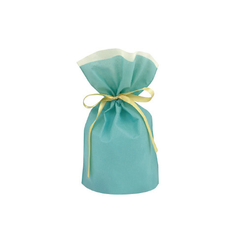 不織布巾着ミントＭ　１０枚入